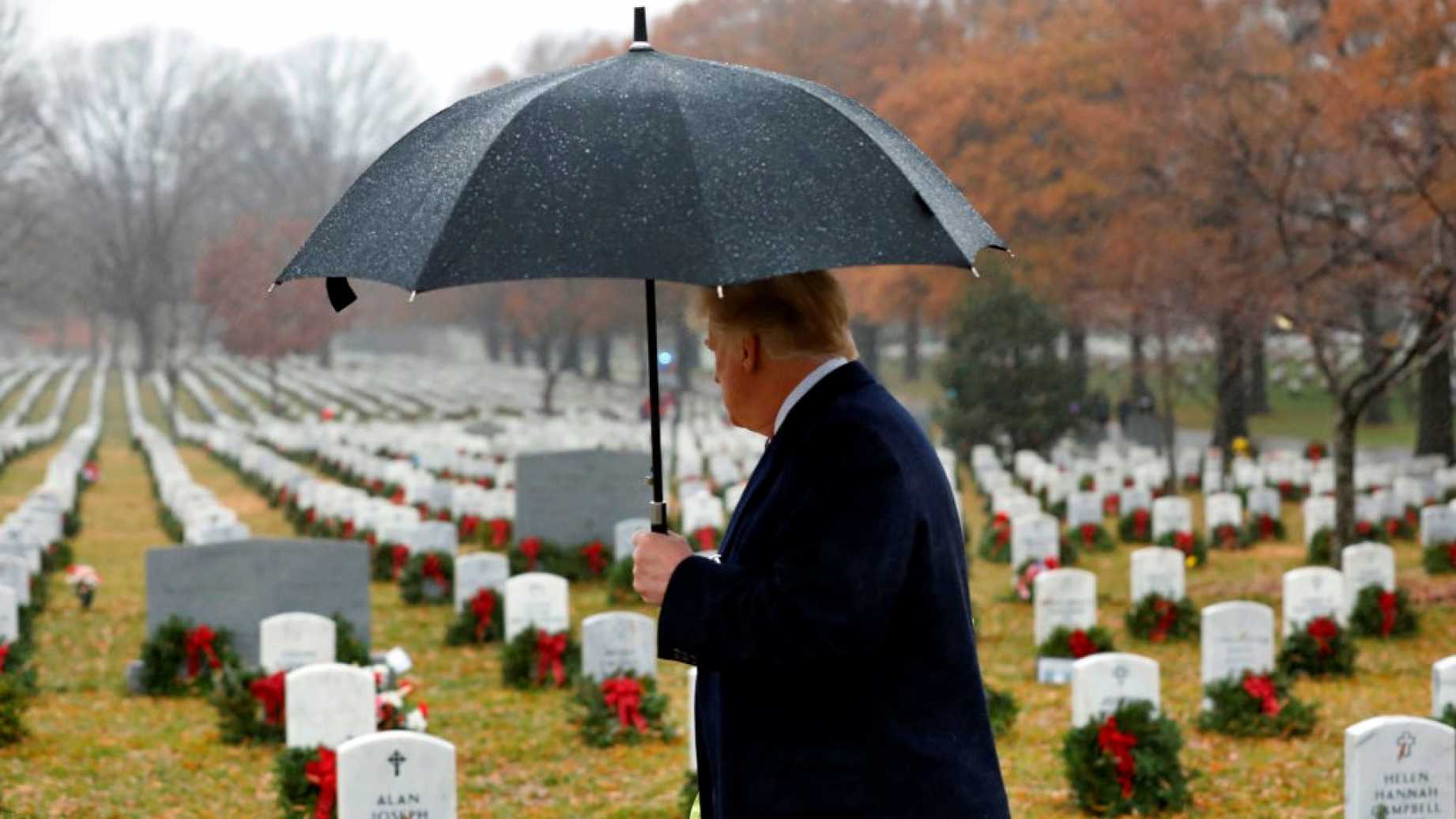 Trump Makes Surprise Visit To Arlington National Cemetery To Honor ...